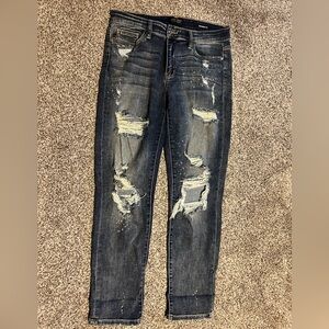 Judy Blue Distressed Boyfriend Fit Jeans - Size 13